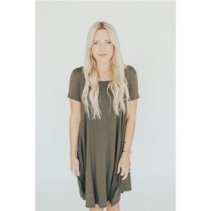 CJLA favorite swing dress, Olive